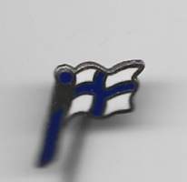 Suomen lippu   - neulamerkki  rintamerkki emali