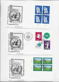 United Nations Postal Administration Geneve - 4.10.1969 First Day Cover  3 kpl erä