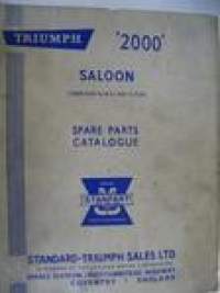 Triumph 2000 Saloon Spare parts catalogue varaosaluettelo