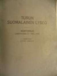 Turun Suomalainen Lyseo kertomus lukuvuodelta 1928-29