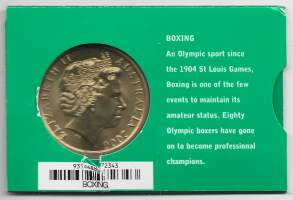 Australia 5 Dollars 2000 Sidney  Olympic  kotelossa / Boxing / Elisabet II (1952-2022)