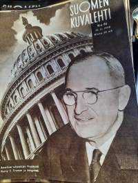 Suomen Kuvalehti  1948 nr 46 (13.11.) Harry S. Truman, näin opiskelevat maatalousylioppilaat, asutteko huonosti?