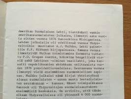 Amerikan kaikuja - Amerikan suomalaisten kirjallisuutta vuoteen 1900