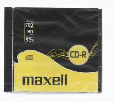 CD-R Maxell 70 MB/80 min/52x  käyttämätön alkuperäisissä muoveissa 10 kpl erä