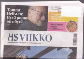 HS Viikko 33/2022 - 19.8. - 25.8.2022 sekä Kulttuuriliite. Helsingin Sanomien parhaat jutut.