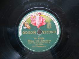International Talking Machine Co - Odeon Record 310004 - Gustav Fonandern - Mina två flammor / 310005 - I lunden gröna -savikiekkoäänilevy / 78 rpm record
