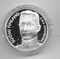 10 euro 2003 Mannerheim ja Pietari (proof) Hopeaa / silver 27.4 g (925/1000) pilleri, kotelo ja sertifikaati
