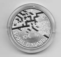10 euro 2007 Nordenskiöld (proof) Hopeaa / silver 25.5 g (925/1000) pilleri,kotelo ja sertifikaati