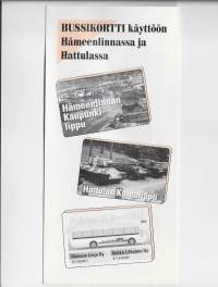 Bussikortit käyttöön Hämeenlinnassa ja Hattulassa - esite