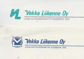 Vekka-Liikenne Oy, Hämeenlinna - blanko firmalomake 2 eril