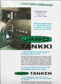 Jaro Tankki   / Jaro Oy Pietarsaari  - esite ja asennusohjeet  1972