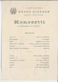 Brahe Djäknar konsertti 1950  - käsiohjelma 3 eril