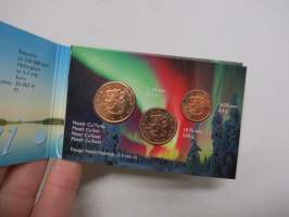 Suomen sentit - Finska cent - Finnish cents - Finnische Cents - 1,2 ja 5 Eurocent 2007 alkuperäisessä kotelossa