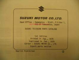 Suzuki TS125ERN parts catalogue varaosaluettelo