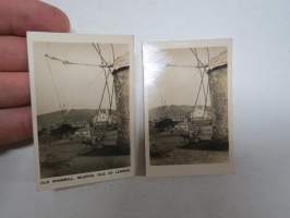 Peeps into Many Lands - Third Series nr 24 Left &amp; Right - Old Windmill, Mudros, Isle of Lemnos -Army Club Cigarettes - Camerascope -keräilykorttisarjaa