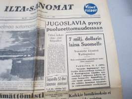 Ilta-Sanomat 12.3.1941 -sanomalehti