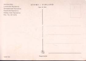 Postikortti Lomahotelli Rauhanlinna Savonlinna(kulkematon) 1428/196