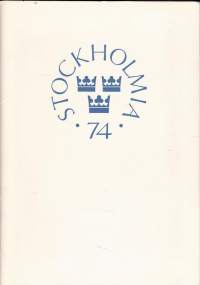 Ruotsi - Stockholmia 1974 postimerkkinäyttely (21.9.1974) - Neljä FDC ensipäiväleimakuorta ja neljä ensipäiväleimattua blokkia pahvikotelossa