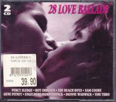 28 Love Ballads - Kokoelma rakkauslauluja. 2 CD boksi.  1992. Katso kappaleet kuvasta/alta.