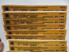 GM Buick Dealer Service Bulletins 1982-85, Buick Wiring 1982, Chevrolet Technical / Information Bulletins ym. tietoa mikrofilmeinä, noin 40 korttia