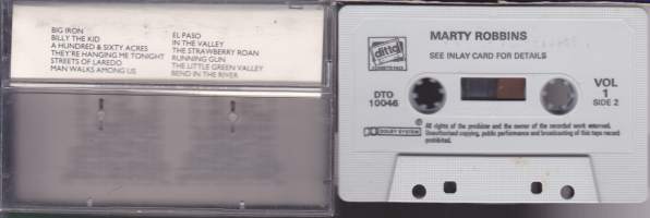 Marty Robbins, 1980. C-kasetti. Katso kappaleet kuvasta/alta. DTO 10046