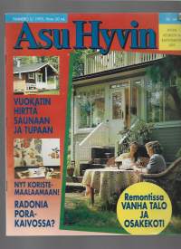 Asu hyvin Hyvän asumisen ja rakentamisen lehti 1995 nr 5 / hirttä saunaan ja tupaa, koristemaalaus, radonia porakaivossa