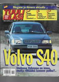 Tuulilasi 1996  nr 6 / Volvo S40, kaikki henkilöautot ja maasturit taulukko, Megane ja almera, Mercedes pikkuluokkaan