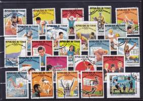 Tšad - Levyllinen olympialaiset Meksiko 1968 -postimerkkejä.