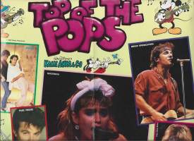 Top of the Pops juliste A 3  taitettu kirjekokoon  Prince, Michael Jackson, Duran Duran, Madonna, Bruce Springsteen