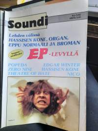 Soundi 3/1982 Hassisen Kone, Organ, Eppu Normaali ja Broman, Popeda, Zero Nine