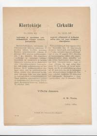 Kiertokirje nr 114/H 642 /31.12.1918 - Vanhemman ja nuoremman veturinlämmittäjän ...