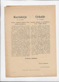 Kiertokirje nr 113 / 304730.12.1918 -Loviisan-Vesijärven rautatien ...