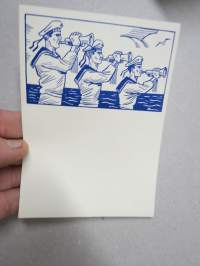 Laivaston torvensoittajat - Rannikkosotilaiden Huoltoyhdistys -sotilaspostikortti