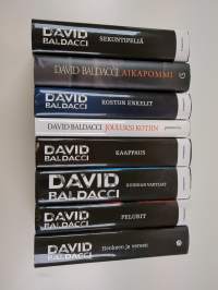 David Baldacci -setti (8 kirjaa): Koston enkelit ; Aikapommi ; Kaappaus ; Sekuntipeliä ; Henkeen ja vereen ; Kunnian vartijat ; Jouluksi kotiin ; Pelurit
