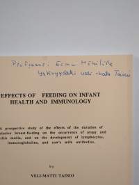 Effects of feeding on infant health and immunology : A prospective study of the effects of the duration of exclusive breast-feeding on the occurence of atopy and ...