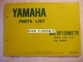 Yamaha model DT125MX&#039;79 model code 2X1 -luettelo