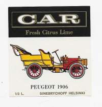 CAR fresh Citrus Lime / Peugeot 1906 -  juomaetiketti
