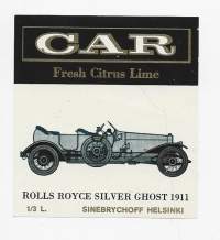 CAR fresh Citrus Lime / Rolls Royce -  juomaetiketti