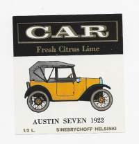CAR fresh Citrus Lime / Austin Seven -  juomaetiketti