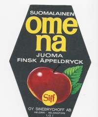 Siff Omena-  juomaetiketti