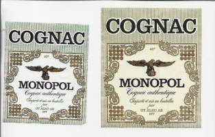 Monopol  Cognac  nr 077 - viinaetiketti 2 eril