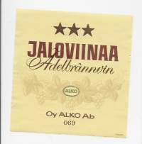 Alko 3 tähden Jaloviinaa nr 069  - viinaetiketti