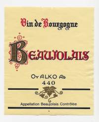 Beaujolais  Alko 440 - viinaetiketti