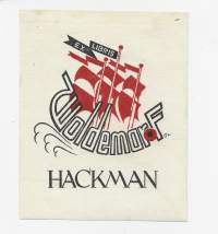 Woldemar F Hackman - Ex Libris