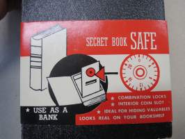 Secret Book SAFE - Use as a bank -kirjanmuotoinen säästöpossu / säästöpankki