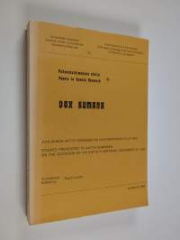 Vox humana : juhlakirja Aatto Sonnisen 60-vuotispäiväksi 24.12.1982 = studies presented to Aatto Sonninen on the occasion of his sixtieth birthday, December 24, 1982