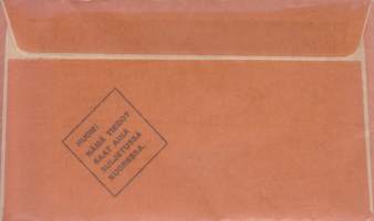 Postipankin postisiirron esittelymateriaalia 1976 - kuori ja kolmen maksusuorituksen sekä tiliotteen specimen - esitteet.