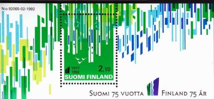 Suomi 75 vuotta itsenäinen -blokki 1995 VBL9 ** postituore LAPE 1183 (LAPE 1€)