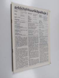 Arkkitehtuurikilpailuja 7/1971 : Rantasipihotelli Yyterin arkkitehtuurikilpailu
