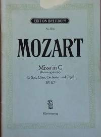 Mozart - Edition Breitkopf Nr. 2256.  (Nuottivihko,musiikki)